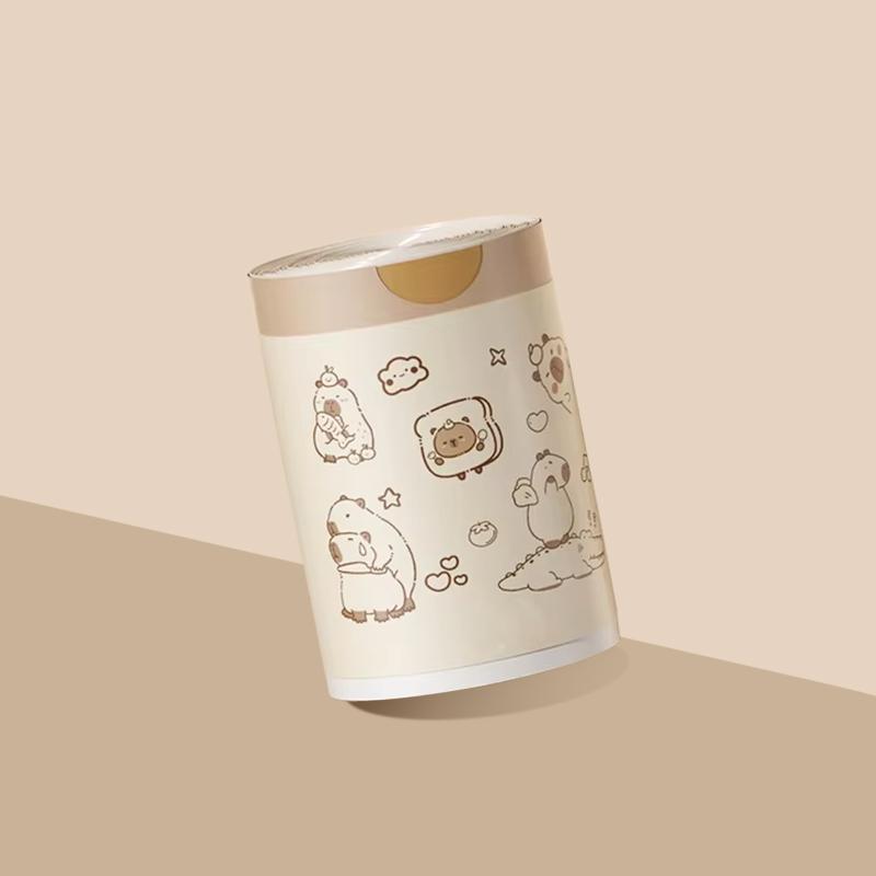 90 Pcs Cartoon Print Garbage Bag Household Kitchen Large Capacity Thickened Garbage Bags Cleaning Waste Bag Plastic Bag