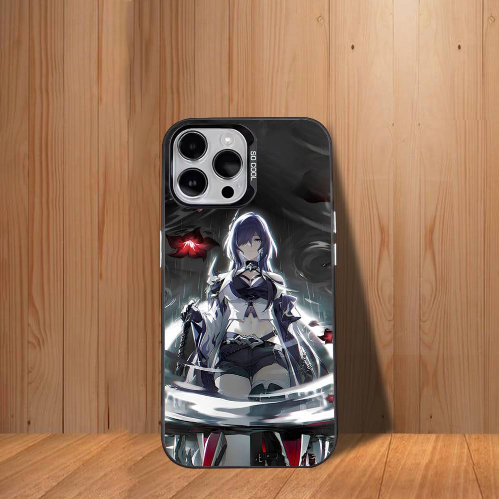 Acheron H-Honkai StarS Rail Phone Case For iPhone 17,16,15,14,13,12,11,Mini,Pro,SE,MAX White Matte Shockproof Cover