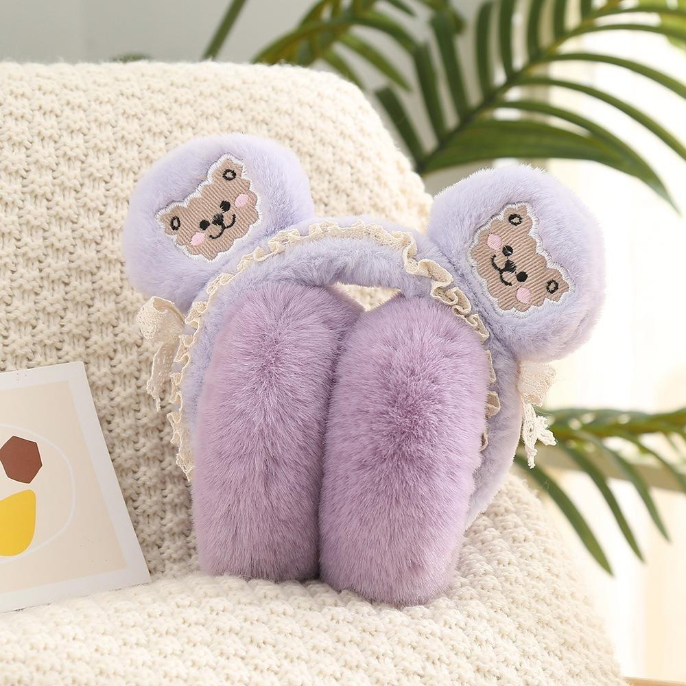 Милые наушники с кроличьими ушками и медвежьими ушками, плюшевая защита для ушей, рождественские подарки, зимние наушники-заслонки для женщин