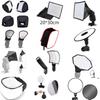 Foldable SLR Camera Softbox Kit with Reflector, Snoot, Barn Doors, Gray Card, and Top Light Cover
