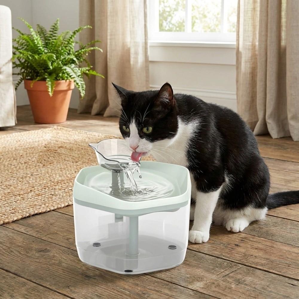 Large Capacity Cat Drinking Fountain 1L Pet Flowing Water Bowl Pet Water Feeder Household