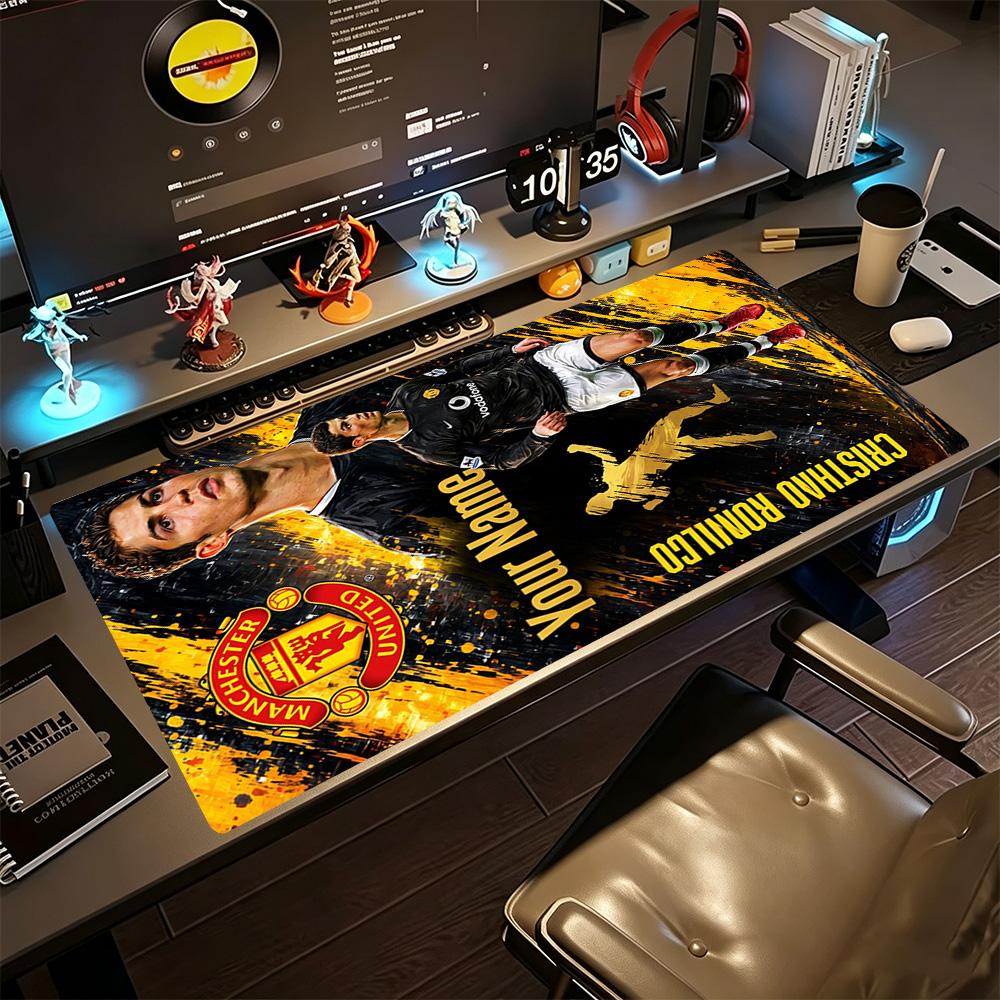 Cristiano Ronaldo (41) Customize Text Mouse Pad Gaming Laptop Mouse Pad Desktop Mouse Pad Non-Slip Rubber Base