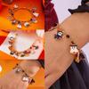Halloween Funny Pumpkin Ghost Bracelet For Women Black Bat Spider Web Hat Metal Chain Bangles Hip Hop Punk Festival Jewelry Gift