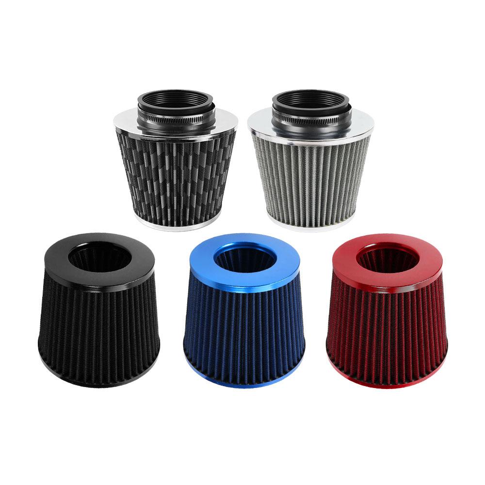 76MM 3" Burnt Blue Stainless Steel Mesh Cone Power Intake High Flow Cold Air Filter Air Intake Filter Induction Kit OFI074