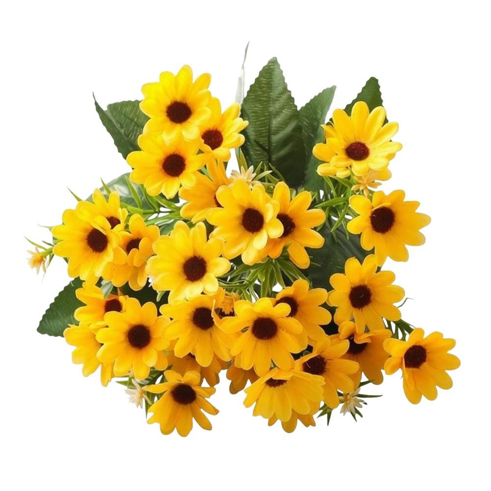 Fashion 20 Heads Artificial Flowers DIY Flower Silk Sunflowers Bouquets Multicolor Floral Arrangement Fake Flowers Party Decor