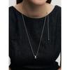 Pebble Long Snake Chain Necklace