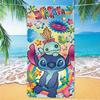 Western Anime Pattern Soft Thick Microfiber Large Towel For Children Beach Swimming
