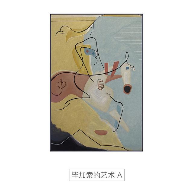 Современная абстрактная фигура Пикассо, картина на холсте, сращивание лица, геометрические постеры, принты, настенная художественная картина, украшение для гостиной, дома, без рамки