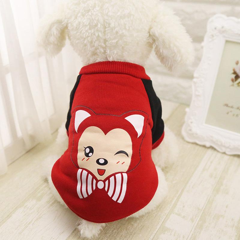 Winter Warm Pet Dog Clothes Vest Soft Cotton Dog Coat Jacket Cute Cartoon Clothing Costume For Small Puppy Dogs Chihuahua XS-XXL