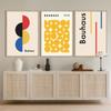 Bauhaus Geometric Poster Modern 1919 Medieval Oil Painting Wall Art Picture Abstract