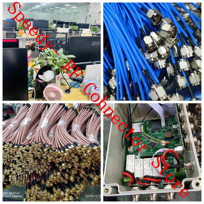 RG316 Cable L16 N Type Female Jack To QMA Male Right Angle Connector RF Coaxial Crimp Pigtai Low Loss Cable