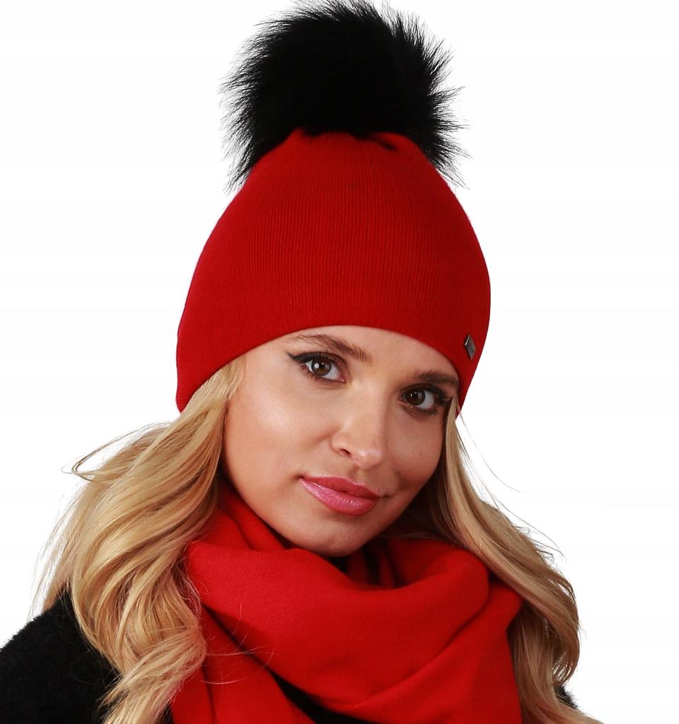 Warm Hat With Pompom, Two Layers A13