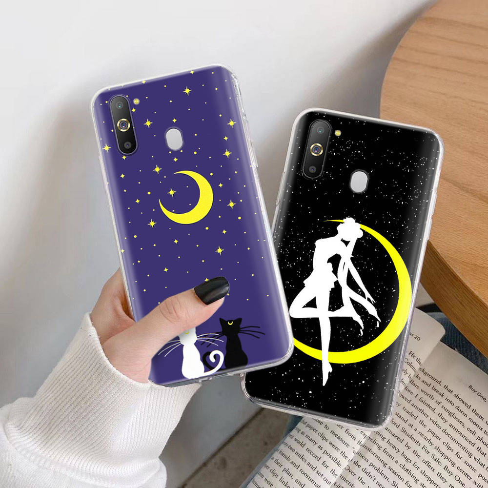 Чехол Sailor Moon TPU для iPhone XR 7 8 14 15 11 12 13 X XS Pro Max Xiaomi Redmi 13C Note 9 Samsung A22 S23 S24 Ultra Plus VIVO
