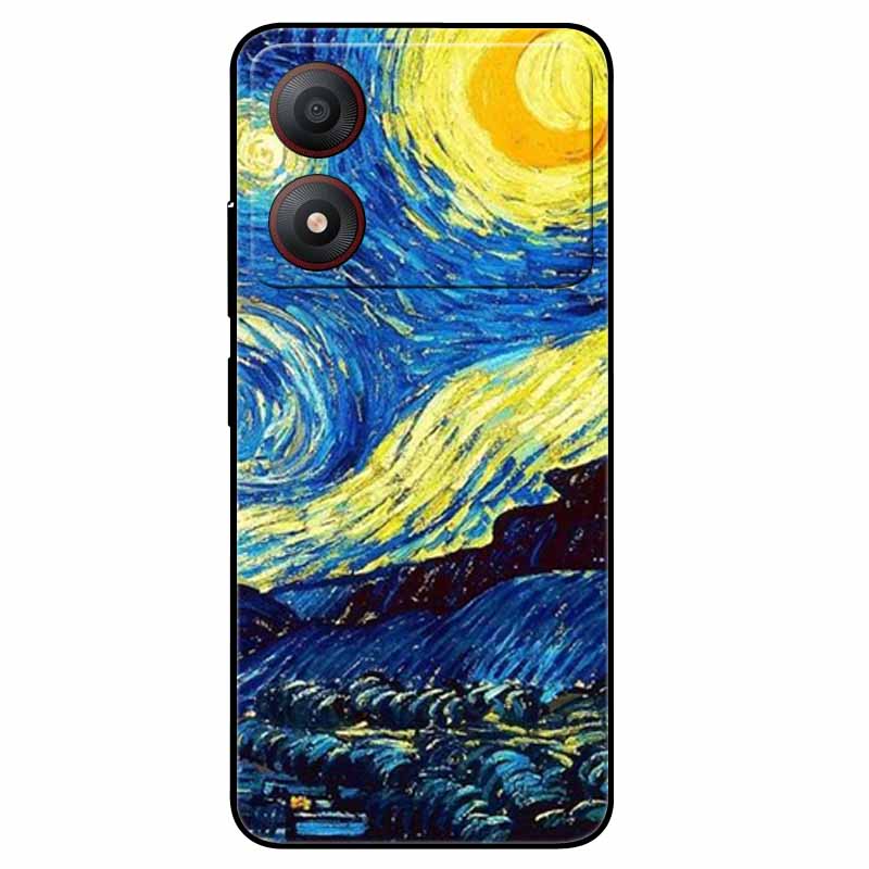 Для ZTE Blade A34 4G Чехол Ударопрочный ТПУ Мягкий Силикон Чехлы для Телефона для ZTE Blade A 34 Funda Расписной для BladeA34 Роскошный Capa