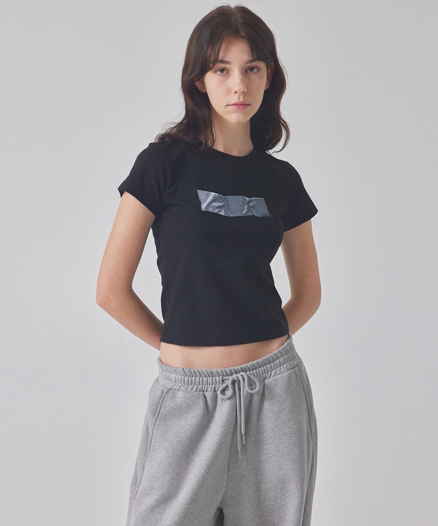 TOPGIRL Tape-Printed T-Shirt_T416Tp104