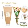50Pcs 45x24x9cm Bouquet Wrapping Bags Light coffee Floral Packing Sleeves  Valentine's Day