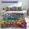 3pcs Custom Name nanimate Insanity Bedding Set,Includes 1 Duvet Cover and 2 Pillowcases,All-season Bedroom Decor
