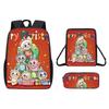 Мультяшный Рождественский Рюкзак Сумка через Плечо Пенал Набор из Трех Предметов