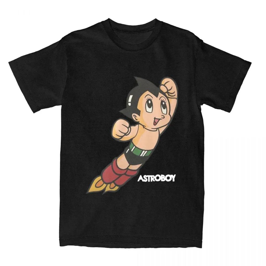 Vintage Astroboy Anime Robot Astro Boy Space T Shirts Men Cotton Funny T-Shirt O Neck Tees Short Sleeve Tops Plus Size