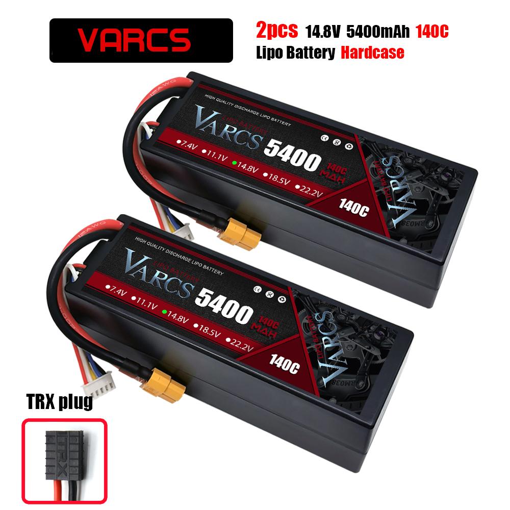 VARCS 4S Lipo Battery 130C 140C 8000mAh 8400mAh 7500mAh 6300mAh 5400mAh XT60 EC5 TRX T/DEANS XT150 Plug for RC 1/8 Buggy Car