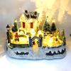 2022 Christmas Snow House Village LED Light Luminescent Decorations with Music Holiday Christmas Tree Home Decor Toys for