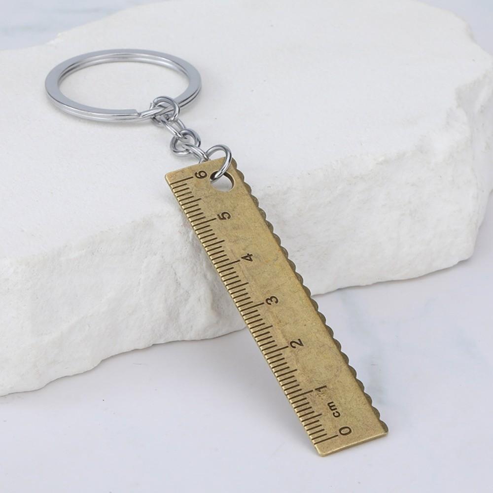 Multi-Functional Keychain Measuring Tool Anti-Loss Design Pocket Ruler Keychain Bag Decoration