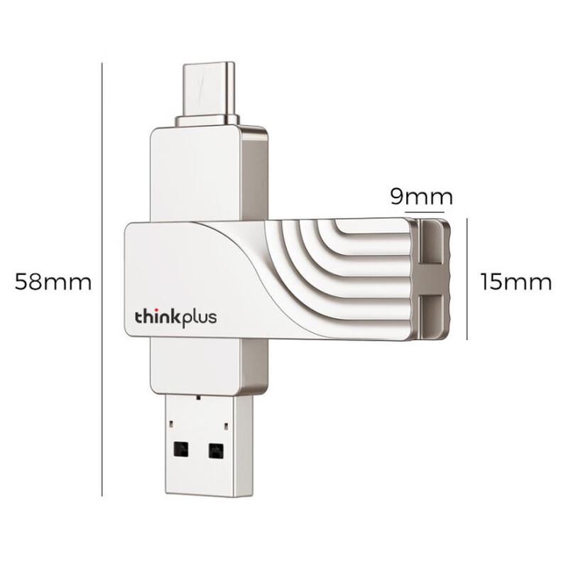 Lenovo Флеш-накопитель Thinkplus с двойным интерфейсом USB 3.0 и Type-C