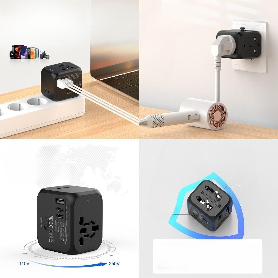 Transformer plug adapter, socket converter, multi-country adapter, 2.4A multi-function socket, travel adapter plug