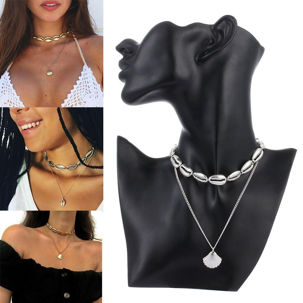 Fashion Gifts Golden Multilayer Shell Necklace Beach Jewelry Cowry Seashell Pendant Bohemian