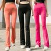 New Arrival High Elasticity Fashion High-Waisted Bootcut Pants Yoga Pants Pants for Square Dance Body Exercise Workout Pants Thin Velvet