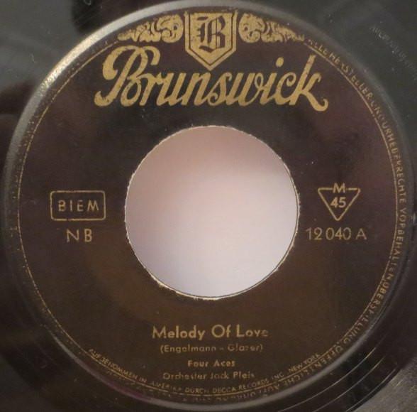 Пластинка 7 дюймов FOUR ACES Melody Of Love 12040 Brunswick Германия Поп Б/у