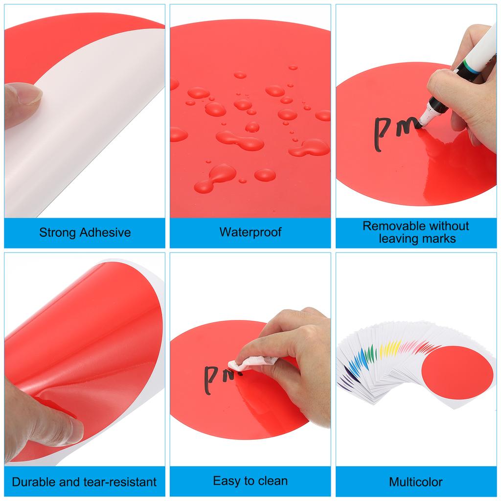 42/60Pcs 15.2cm Round Label Stickers Classroom Decor Floor Stickers Self Adhesive Dots Markers Dry Erase Circles Sealing Sticker