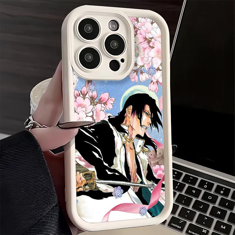 Чехол для телефона iPhone 17 Air 16E 15 16 Pro Max Bleach Кучики Бьякуя Чехол 14 Plus 13 12 Mini Мягкий Силиконовый Fundas