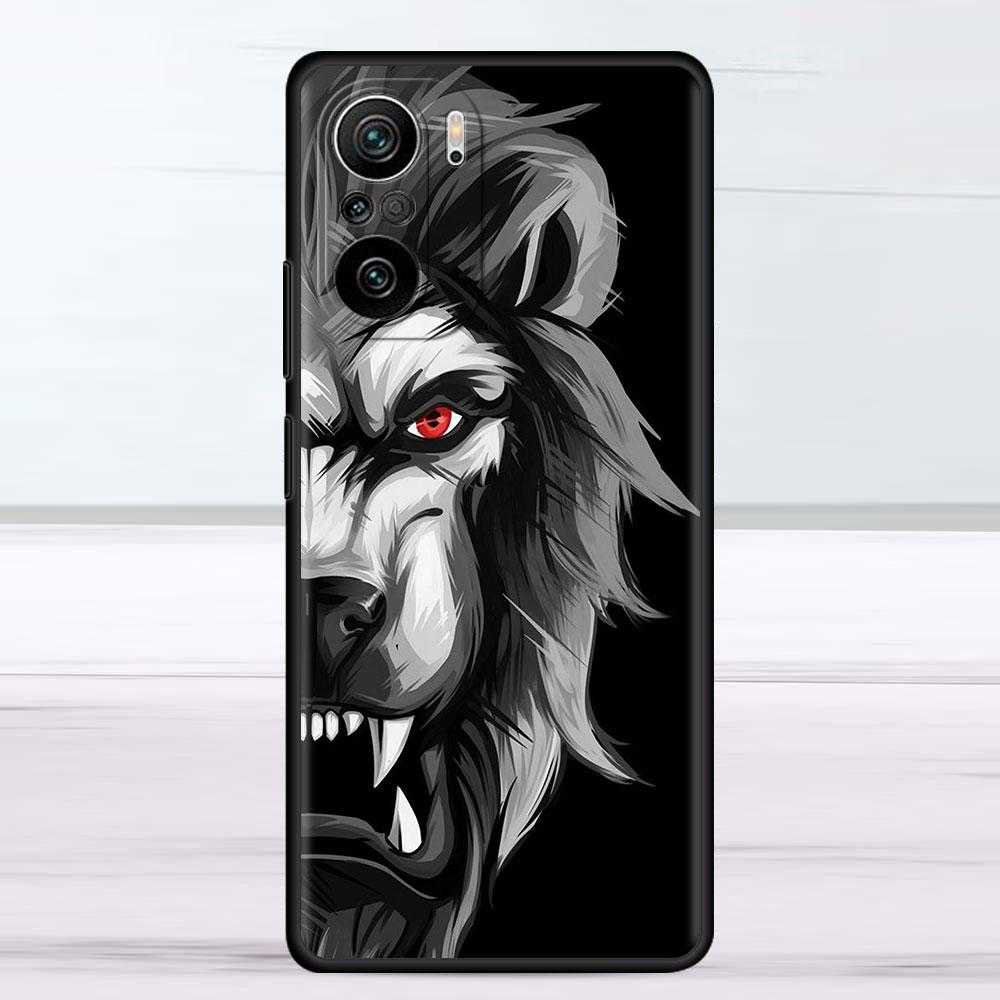 Чехол для Xiaomi Redmi Note 11 9S 10 9 8 7 9A 9C 9i K40 8T 10C 9T K50 силиконовый чехол для телефона Лев Волк