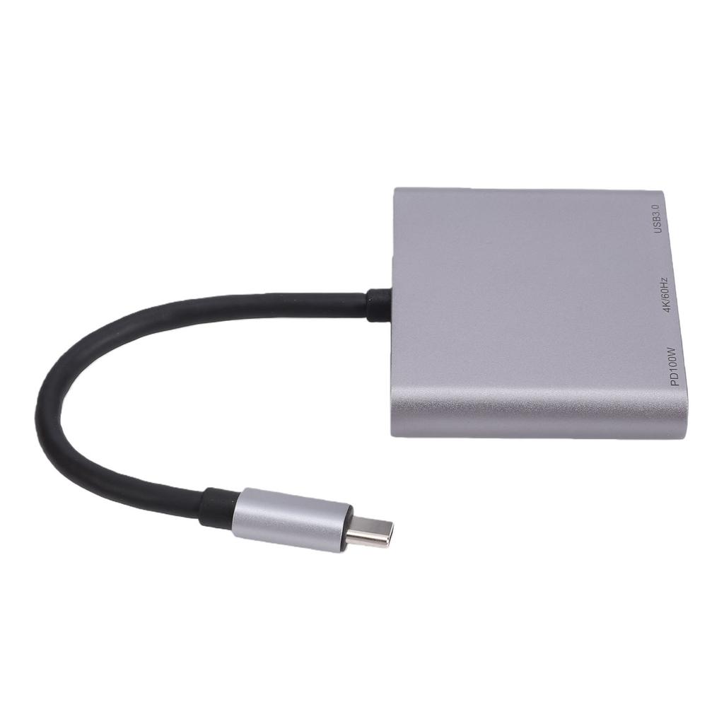 3-в-1 USB-C концентратор, подходит для AR-очков XREAL One, многопортовый адаптер, док-станция, поддержка быстрой зарядки PD 100 Вт, 4K 60 Гц