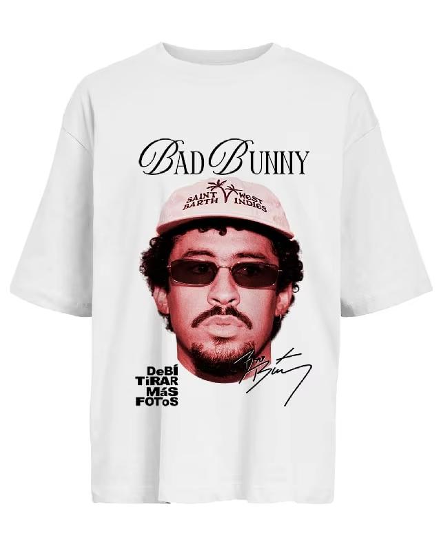 2026 Summer Rapper Bad Bunny Tour Album Merch Leisure Debi Tirar Mas Fotos Dtmf Graphic Printed Tees Unisex Unisex Fashion Tees