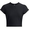 Meridian Rib Solid Fashion Versatile Round Neck Short Sleeve T-Shirt Women T-Shirts Black 1386615-001