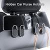 Rear Seat Storage Solutions Universal Car Hook Hanger, Faux Leather Back Durable Hooks Foldable Interior Organizer for Hanging Groceries And Handbags