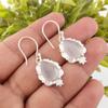 Natural Selenite Gemstone 925 Sterling Silver Handcrafte Jewelry Women's Earring EE-163-44