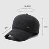 Outdoor Middle-Aged and Elderly Cap Men's Winter Warm Baseball Cap Dad Cotton Cap Ear Protection Peak Cap