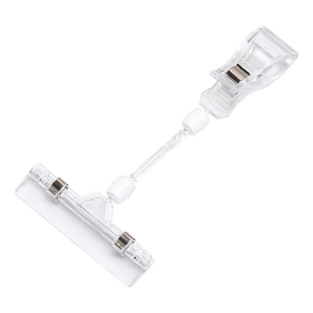 2PCS Sign Card  Double Clips Useful Transparent Plastic Advertising Folder  Display Holder