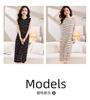 Summer Fashion Striped Temperament Slimming Mid-Length Skirt