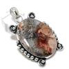 Natural Crazy Lace Agate Handmade 925 Sterling Silver Jewelry Pendant 2.21" R5f11