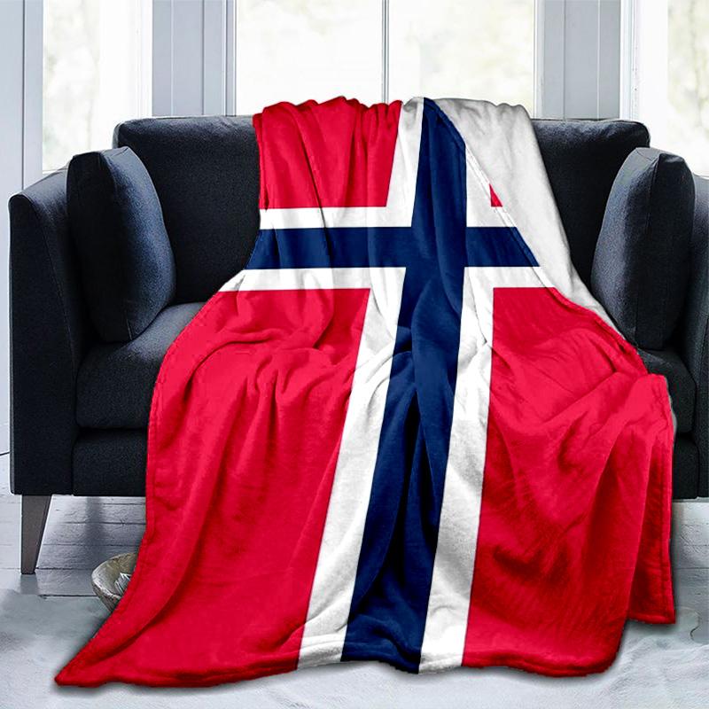 Norwegian Football Crest Blanket Suitable for Sofas, Beds, Offices, And Camping - Perfect Gift for Halloween Christmas