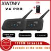XiNOWy V4 PRO мотоциклетный шлем гарнитура Bluetooth наушники интерком поддержка 4 человек езда интерфон расстояние 800-1200 метров