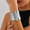 European & American Bold Irregular Smooth Metal Personality Bracelet Set, Wide Version.