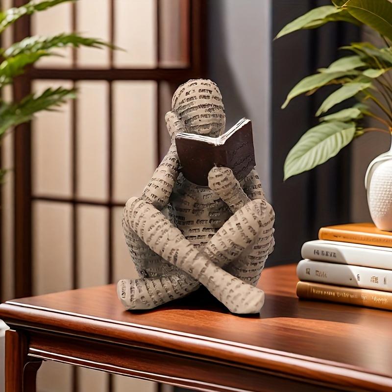 Современная абстрактная фигурка читающего человека - Уникальный полимерный декор для дома, спальни, рабочего стола, офиса | Идеальный праздничный подарок для друзей на Рождество