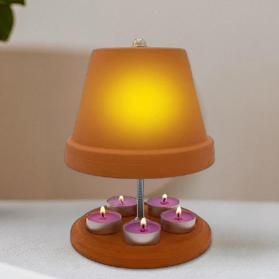 Yousheng Красная Глиняная Чайная Лампа Нагреватель Чайная Свеча Подогреватель Духовка Плита Радиатор Свадебная Вечеринка Дом В помещении Спальня Центральные Элементы Украшение