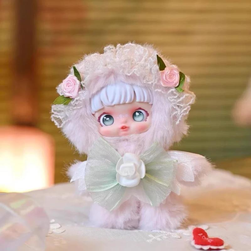 Yomi New Authentic Rose Serenade Series Plush Blind Box Stuffed Cute Doll Keychain Backpack Pendant Collectible Gift For Girls