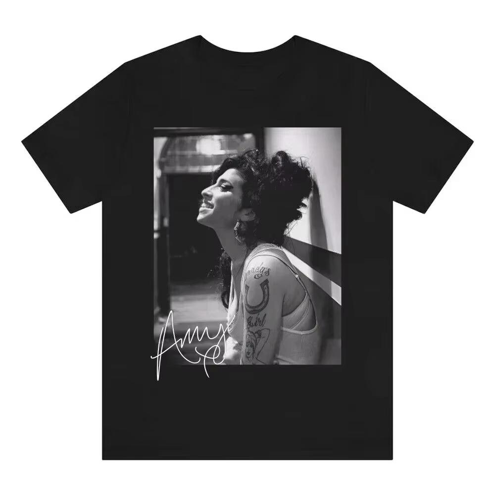 2025 Amy Winehouse legardry camiseta estampada camiseta de manga corta camiseta de mujer Top hip hop Unisex